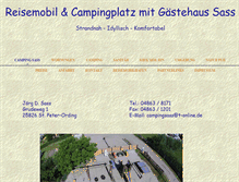 Tablet Screenshot of campingsass.de